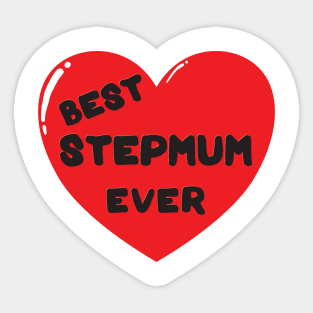 Best step mum ever heart doodle hand drawn design Sticker